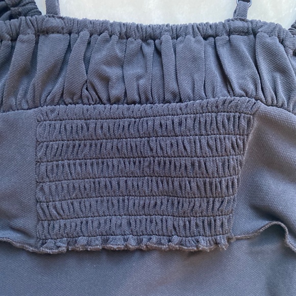 charcoal black Urban Outfitters bow tank top - Picture 5 of 5